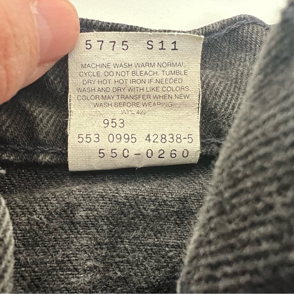 Levi’s 550 Relaxed Fit Tapered Leg Size 38/30 Vintage 90’s Black Denim Jeans - Picture 8 of 12